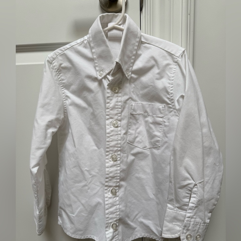 EUC Top Marks kids white dress down uniform shirt size 6